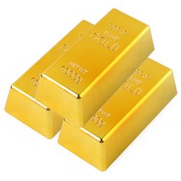 Fake Gold Bar Plastic Golden Home Decor Bullion Bars Simulation Decoration For Movie Props