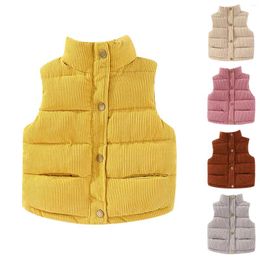 Jackets Toddler Boys Girls Coat Warm Wear Corduroy Vest Baby Outside Tower For Kids Winter Coats Size 5