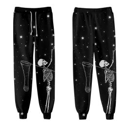 Pants Cargo Pants Fashion Harajuku Joggers Pant Streetwear Sweatpant Men Women Casual Black Skeleton Print Pants