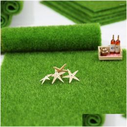 Decorative Flowers Wreaths Micro Landscape Green Grass Mat Simation Artificial Turf Lawn Carpet Fake Drop Delivery Home Garden Fes Dhijj