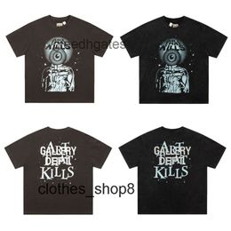 designer Tshirts Mens Sweaters Hoodies Summer fashion brand Gallerry deptt eyeball used wash print Unisex short sleeve T-shirt 1ME9 C3WZ