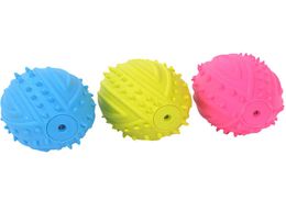 Dog Squeaky Chew Toys Rubber Ball Football Rugby Squeaker Toys Rubber Ball Colours Varies2300424