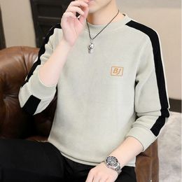 New 2023 Autumn Leisure Double sided Plush Warm Sports Shirt for Mens Long sleeved Wool Punk Bottom Clothing Youth Thick Top 240228