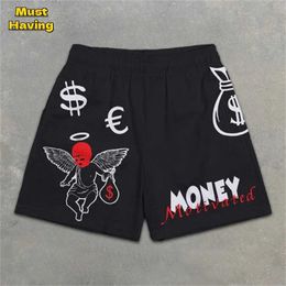 Men's Shorts Fashion Y2K graphic letter printing mens gym shorts quick drying and breathable shorts with pockets for casual exercise fitness and running J240228