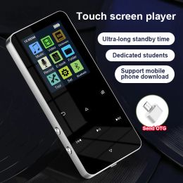 Players Top Hot MP3 Player With Bluetooth Speaker Touch Key Builtin 8GB 16GB HiFi Metal Mini Portable Walkman With Radio FM Recording