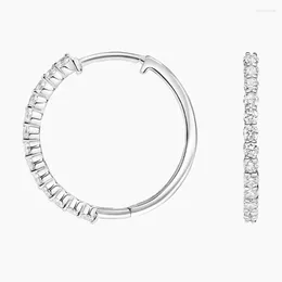 Stud Earrings S925 Sterling Silver Jewelry Shared Prong Diamond Hoop (1/2 Ct. Tw.)