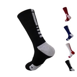 Men'S Socks 2Pcsis1Pair Socks Usa Professional Elite Basketball Terry Long Knee Athletic Sport Men Fashion Compression Thermal Winter Dhh4R