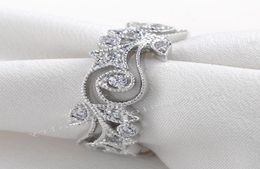 luxury choucong Wieck Antique Jewellery Flower Desgin 925 Sterling Silver Simulated stones Wedding Engagement Rings For Love Size 55310395