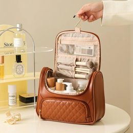 Cosmetic Bags Bag 2024 Large Capacity Leather Handbags Waterproof Travel Toiletries Multifunctional Storage Pack