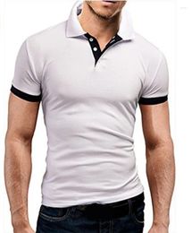 Men's Polos Men Summer Polo Shirt Knitted Shorts Sleeve Business Male Clothing Luxury Tee Plus Size 2024