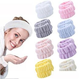 Towel Spa Wrist Washband Microfiber Wash Band Wristband Washing Face Absorbent Wristbands Wrists Sweatband Prevent Liquid Drop Deliv Dhhba