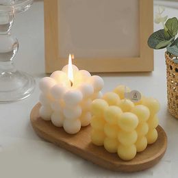 Candles 2023 New Cube Scented Candles Wedding Souvenir Home Fragrance Candle Holders Party Photo Decoration Tools