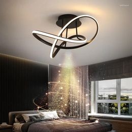 Chandeliers LED Chandelier Modern Black Circle Ring Hanging Lamps Lights For Kitchen Study Dining Room Bedroom Ceiling