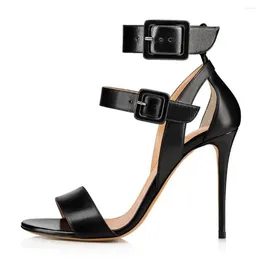 Sandals SHOFOO Shoes Fashion Women's High Heeled Sandals. About 12 Cm Heel Height. Artificial Leather. Summer Shoes. Fasion Show