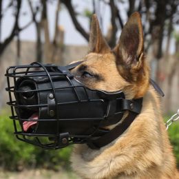 Muzzles AntiBite Dog Tactical Impact Mouth Cage Mask German Shepherd Doberman Rottweiler Sniffer Dog Training Muzzle Dog Accessories