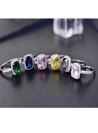 European USA Selling Fashion Band Rings Zirconia Classic Wedding Party Engagement Rings For Women Girls7491803