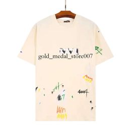 GAL LAVIN Mens Designer T Shirt Casual Man Womens Tees Hand-painted Ink Splash Graffiti Letters Loose Short-sleeved Round Neck Clothes 360