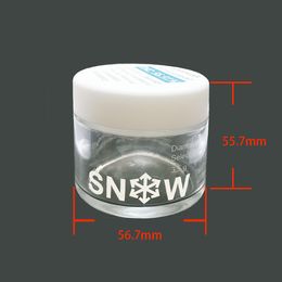 Wholesales 3.5g Flower Snow Premium Glass Jars Packaging 60ml clear glass Storage Container