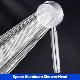 Bathroom Shower Heads High-end Large Aluminium Exquisite Head High Pressure Water Saving With Hose Base Rainfall Accessories Sets YQ240228