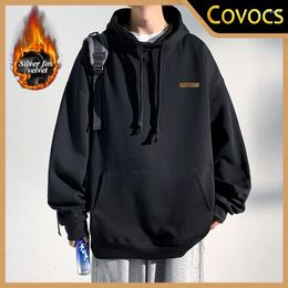 Men's Hoodies Hooded Sweater Autumn And Winter Solid Color Casual Large Size 3xl 4XL 5xl Korean Version Reviews Many Clothes