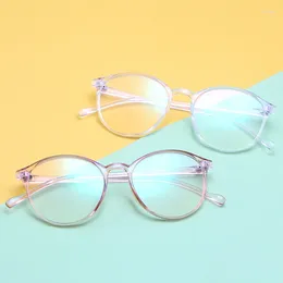 Sunglasses Frames Candy Colour Eyeglass Women Korean Fashion Round Shape Men Glasses High Quality Computer Office Glass