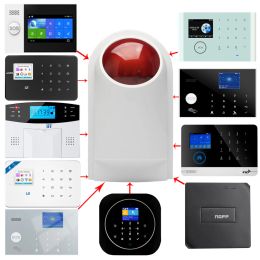 Siren 110dB Indoor Outdoor Waterproof Wireless 433mhz Flashing Siren Strobe Light Siren For Home Alarm Security System