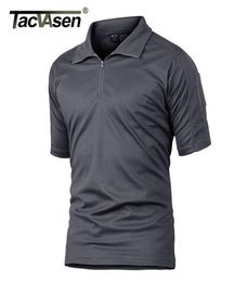 TACVASEN Summer Short Sleeve Quick Dry Polos Tshirts Men039s Military Tactical Combat Tee Shirts Team Work Hiking Sport Golf T4881406