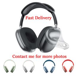 AirPods için Max Bluetooth Kulaklık Aksesuarları Şeffaf TPU Katı Silikon Su Geçirmez Su Geçirmez Koruyucu Kılıf Airpod Maks Kulaklık Kulaklık Kapak Kılıfı