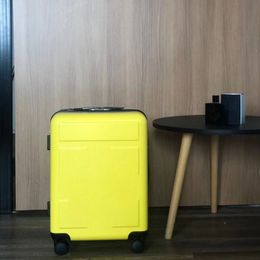 off designer suitcase universal mute wheels 20 inch men's carry-on luggage fashion women's rolling code trolley luggage yellow white black