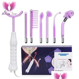 Face Massager Face Masr Beauty Star 7 In 1 Electrode Glass Tube High Frequency Hine Spot Acne Wand Spa Skin Care 221013 Drop Delivery Dhzta