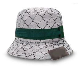 Wide Brim Hats Letter Bucket Baseball Caps Designer Women Breathable Sunbonnet Stripes Mens Casquette