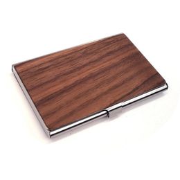 Professional Wood Business Card Holder Pocket Case Slim Carrier Holders For Men & M7DD Jewelry Pouches Bags256M