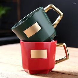 Mugs Ceramic Mug With Fixed Pattern And Copper Plate Cup Electroplated Can Be