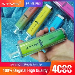 Original ATVS Disposable vape Box 12000 4000 Puffs Puff 12K E Cigarettes Rechargeable Disposable Vape Mesh Coil 10Ml Pre-Filled Pods