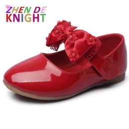 Sneakers Baby Girls Shoes Kids Wedding Party Shoes Little Girls Patent Leather Shoes Flower Princess Shoes for Dance Red White Black