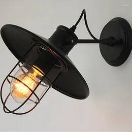 Wall Lamp Vintage E27 Personality Design Retro Iron Cage Light Creative Glass Lampholder For Restaurant Bar Coffee Shop