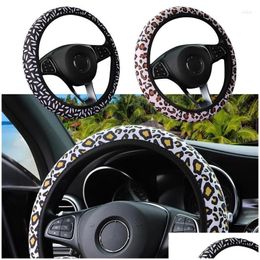 Steering Wheel Covers Steering Wheel Ers Car Er Leopard Cheetah Seamless Protector Animal Skin Drop Delivery Automobiles Motorcycles I Dh8Ff