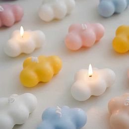 3PCS Candles Handmade Birthday Candle Cute Cloud Shape Soy Wax Aromatherapy Scented Candles Modelling Ornaments Gift Decoration Tools