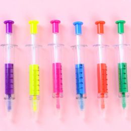 Pens 24 Pcs Dual Head Syringe Highlighter Marker Gel Pens Needle Pens Novelty Nurse Needle Shaped Marker Pens Stationery