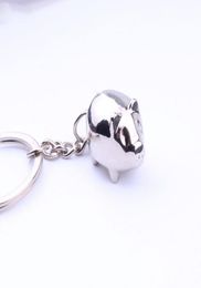 Metal Pig Cartoon Cute Bag Pendant Key Chain Tote Car Keyrings Men Women Girl Trinket Keychain Gift6247581