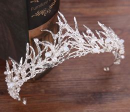 Bridal Silver CrownTiara Wedding Crown Silver hair accessory Crystal Pearl Crown hair accessories pageant crown small crown7186646