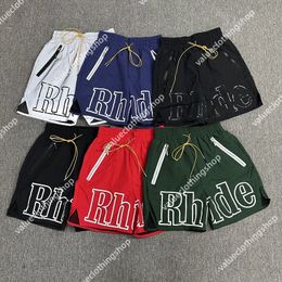 Designer mens shorts Rhude shorts summer fashion beach shorts men high quality street wear purple Hip Hop pants mens short size S-XL