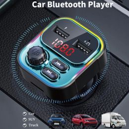 Players Car MP3 Player Bluetooth 5.0 FM Transmitter Builtin Mic Handsfree Car Kit 22.5W Dual USB Fast Charger Car Accessories