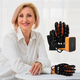 Protable Hand Training Hemiplegia Finger Rehabilitation Trainer Therapy Hand Function Exercise Robot Gloves Braces Supports Bone 240222
