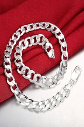 Whole 4MM6MM8MM10MM Width 925 Silver Figaro Chain Necklace for Man Women Fashion Cuban Jewellery Hip Hop Curb Necklace New 3446725