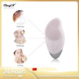 Bottles Ckeyin Facial Cleansing Brush Electric Vibration Massager Exfoliator Ultrasonic Cleaner Beauty Skin Care Face Cleansing Brush