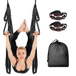 6 Handles Aerial Yoga Hammock Flying Swing Anti-gravity Yoga Pilates Inversion Exercises Device Outdoor Indoor Yoga Swing Belt 240223