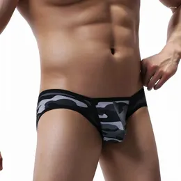 Underpants Sexy Underwear Men Briefs Shorts Camouflage Breathable Low Waist U Convex Pouch Cueca Ropa Interior Hombre S-XL