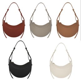 Trendy half moon lad bags simple handbag Numero Dix sports style travelling cowhide bolso black outdoor adjustable strap designer cross body bags popular e4