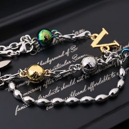 Colorful Metal Conch Charm Bracelets Multi Layer Layered Alloy Floral Bracelet Designer Womens Mens Fashion Chain Wristbands Letter Pendant Bracelet